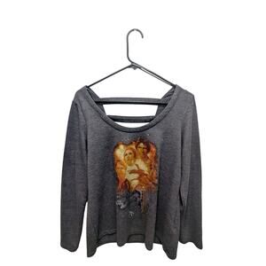 Rock & Republic Polyester Nylon Star Wars Long Sleeve Shirt Size Medium 18x25